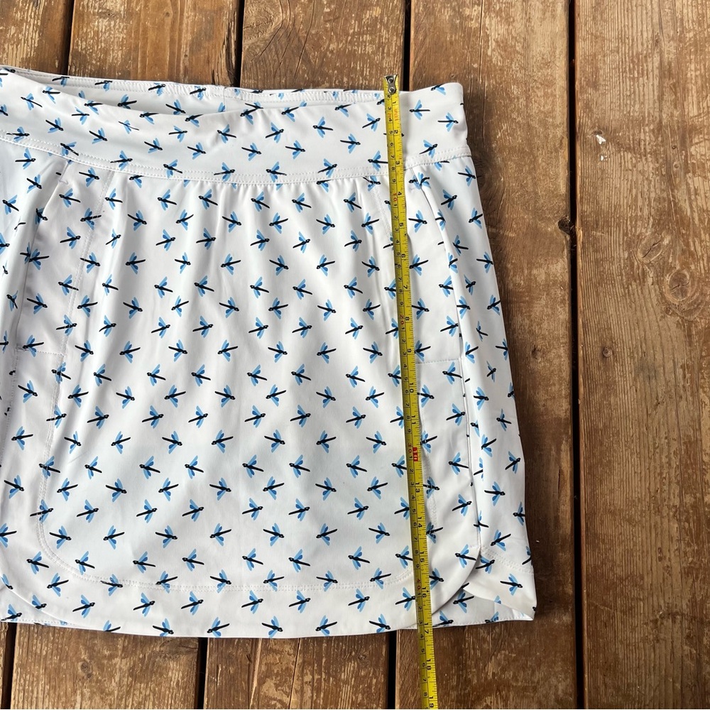 Belyn Key White Skort with Blue Dragonfly Print - Picture 3 of 8